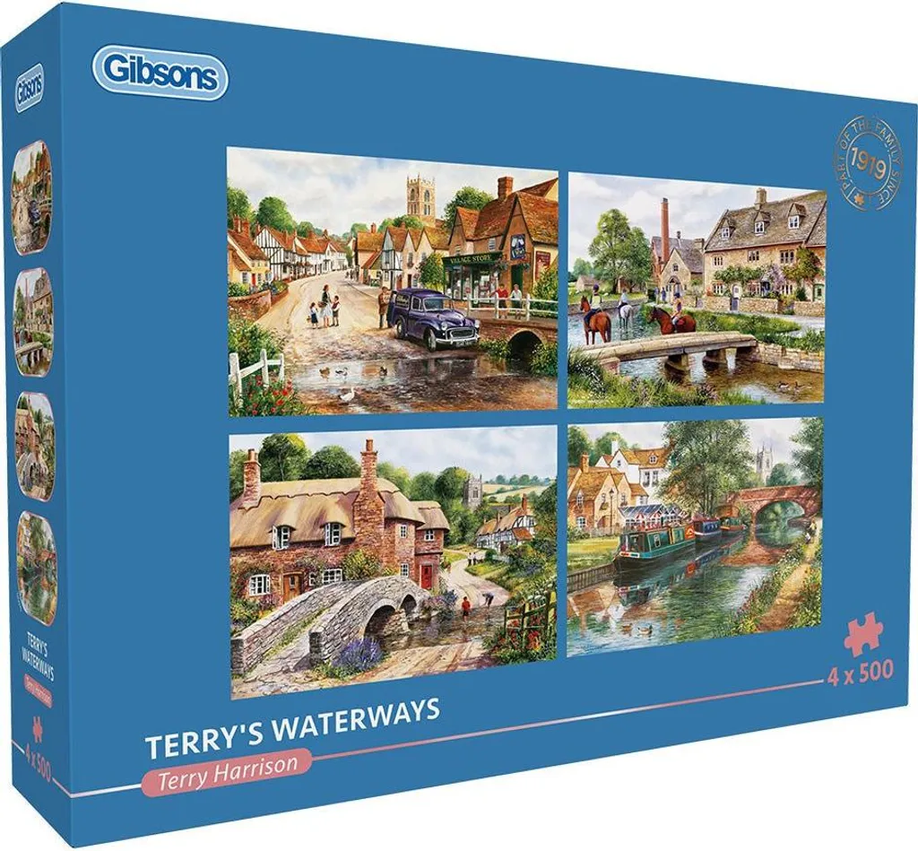Gibsons Puzzle Terry's Waterways multi-pack 4x500 pièces G5032 original