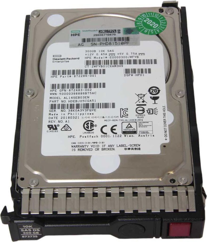 HP Enterprise 300 GB SAS 12G 10K SFF D, 872735-001