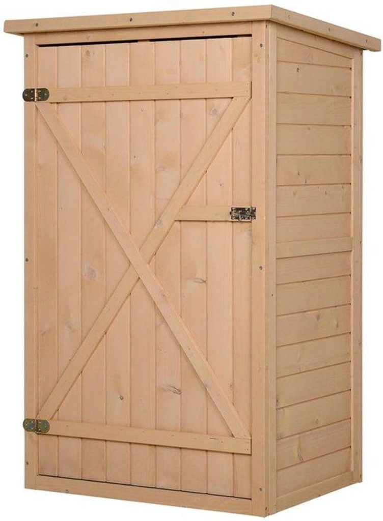 Holzgartenhütte - Wetterfest - Kompakter Entwurf - Holzschubladen - 75x56x115 cm