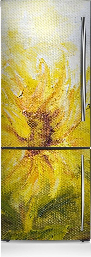 Kühlschrankfolie Aufkleber Kühlschrankmagnete Dekoration Kühlschrankfolie 60x190 cm - Sonnenblumen