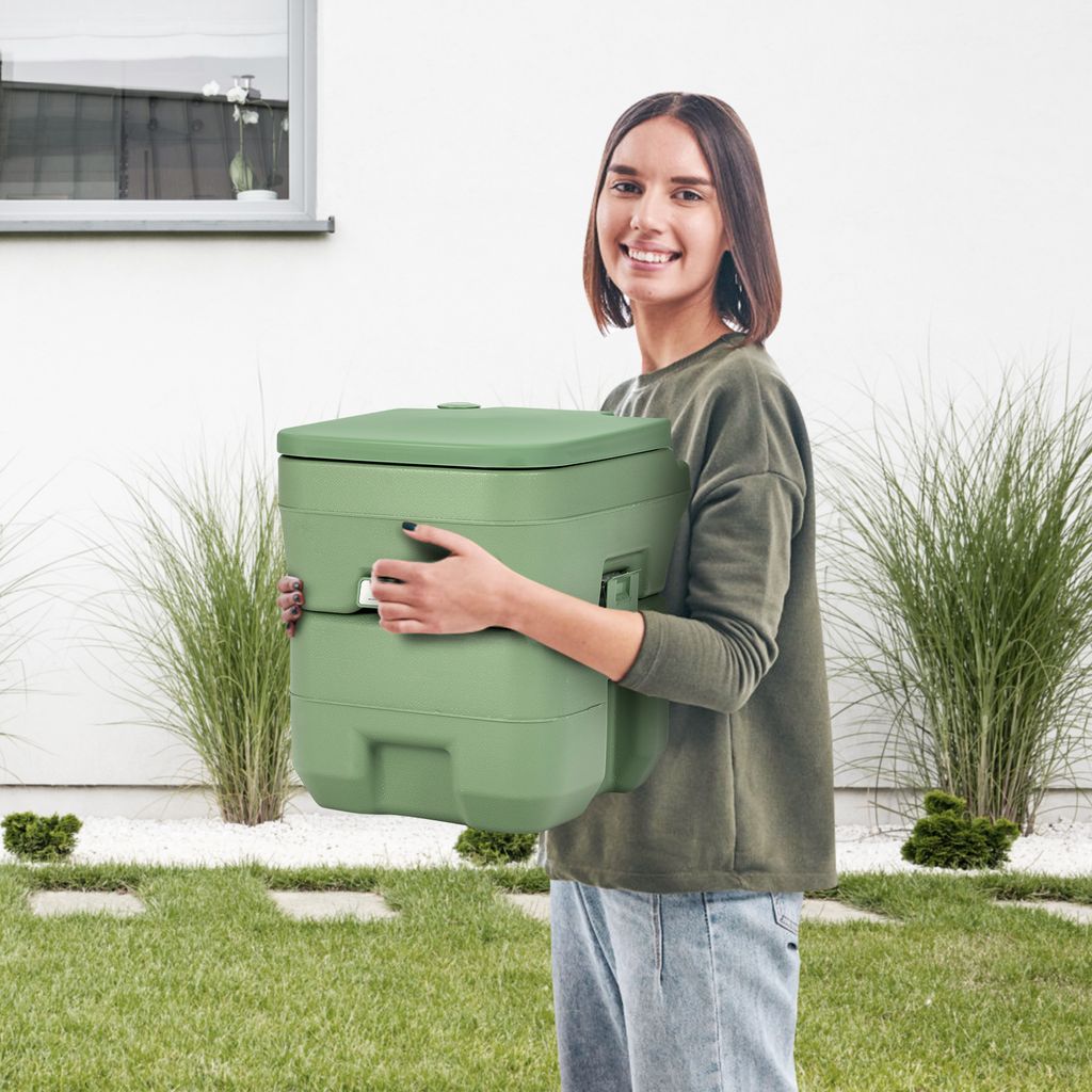 COSTWAY 20L+12L toilette da campeggio con serbatoio di Immagine del prodotto 