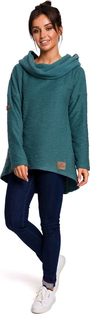 BeWear Damen-Kapuzenpulli mit Kapuze Meinolf B131 türkis M