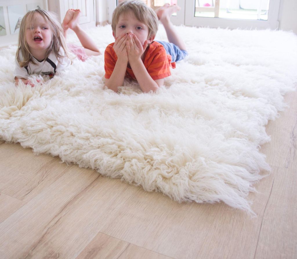 Steffensmeier Flokati 3000 Teppich natur | original griechischer Hirtenteppich Hochflor | 100% Schurwolle aus Neuseeland, Größe: 290x390 cm