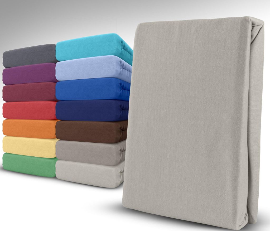 Spannbettlaken Wasserbett Jersey 180x200-200x220 cm Grau Produktbild 