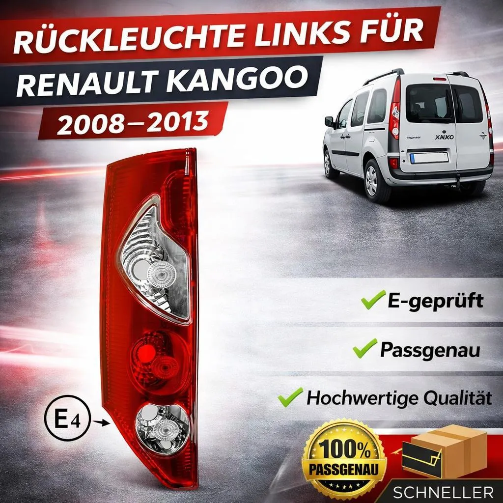 Fanale posteriore Fanale posteriore sinistro per Renault Kangoo 2008-2012 verticale