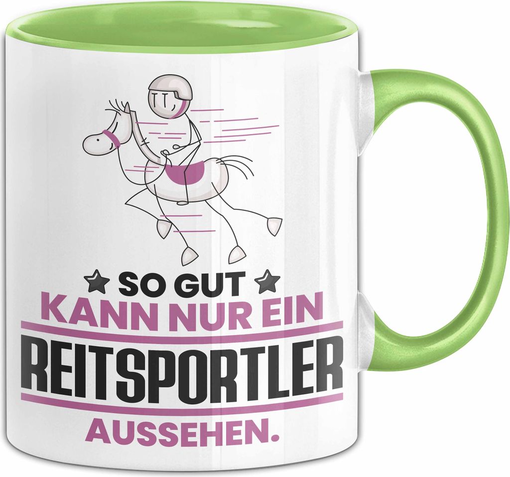 Reitsportler Geschenk Tasse So Gut Kann Nur Ein Reitsportler Aussehen Geschenkidee Kaffee-Becher (Grün)