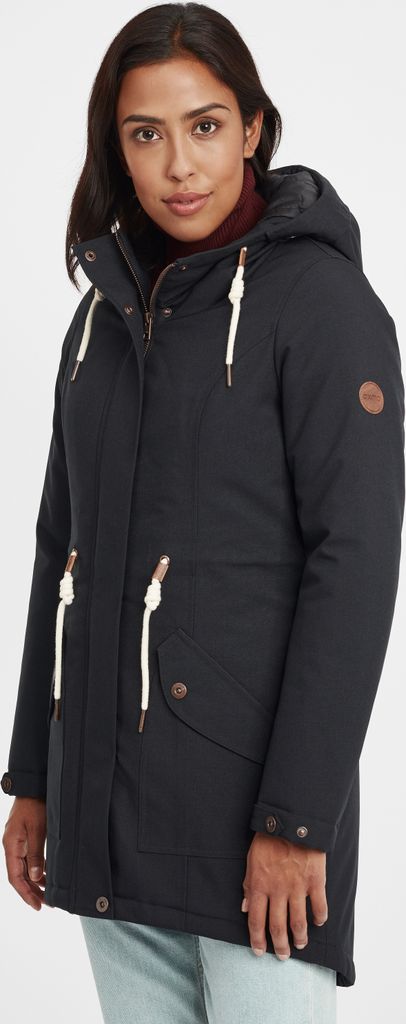 OXMO OXMelly Damen Übergangsmantel Parka Lange Jacke mit Kapuze