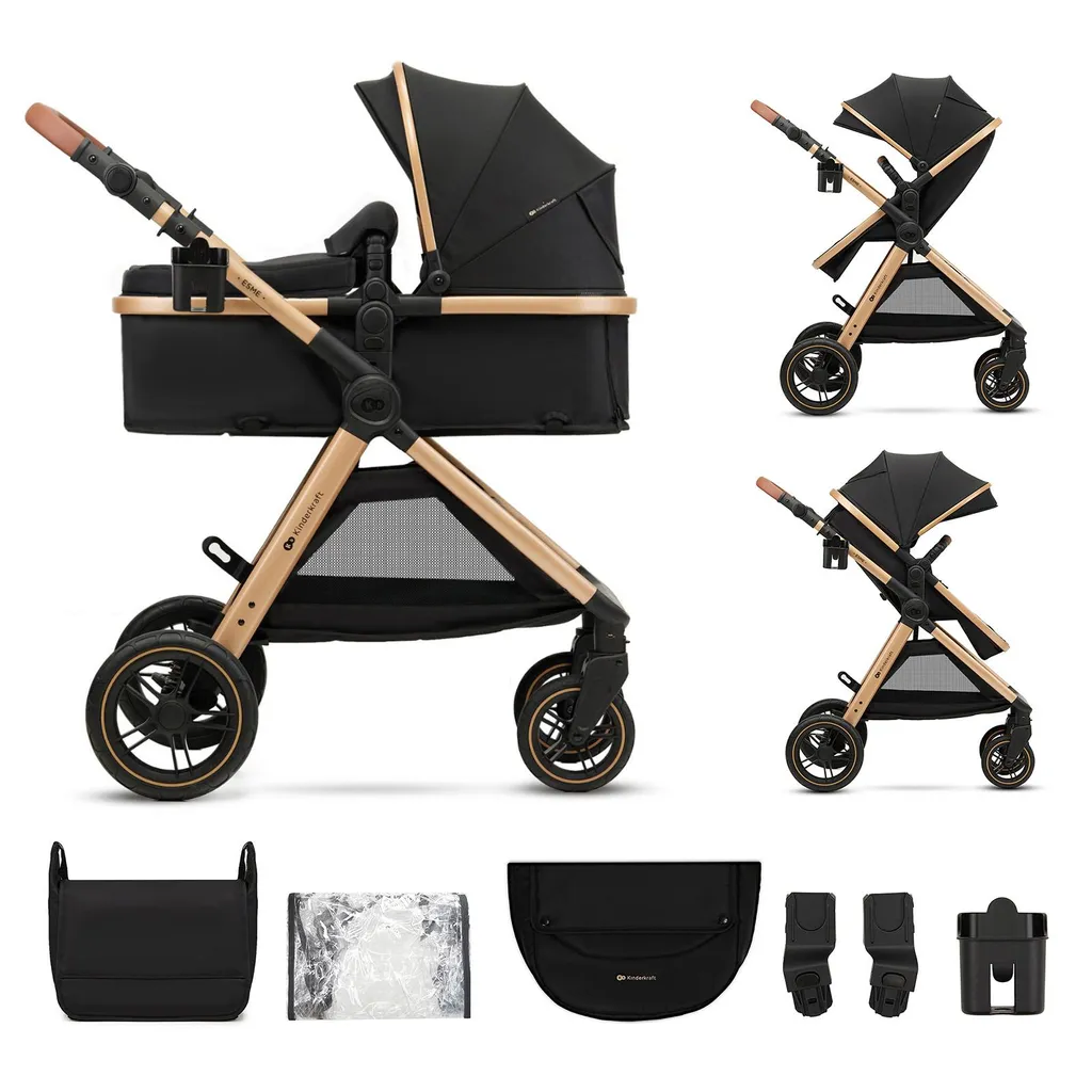 Poussette Système de Voyage Kinderkraft ESME 2-en-1 pour Ville et Parc