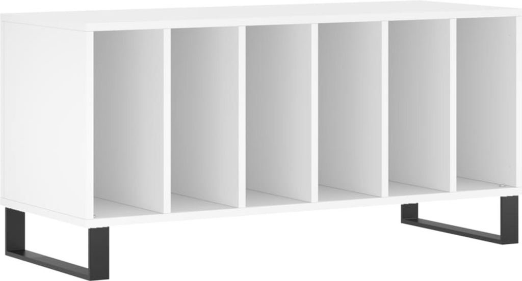 Plattenschrank Weiß 100x38x48 cm Holzwerkstoff