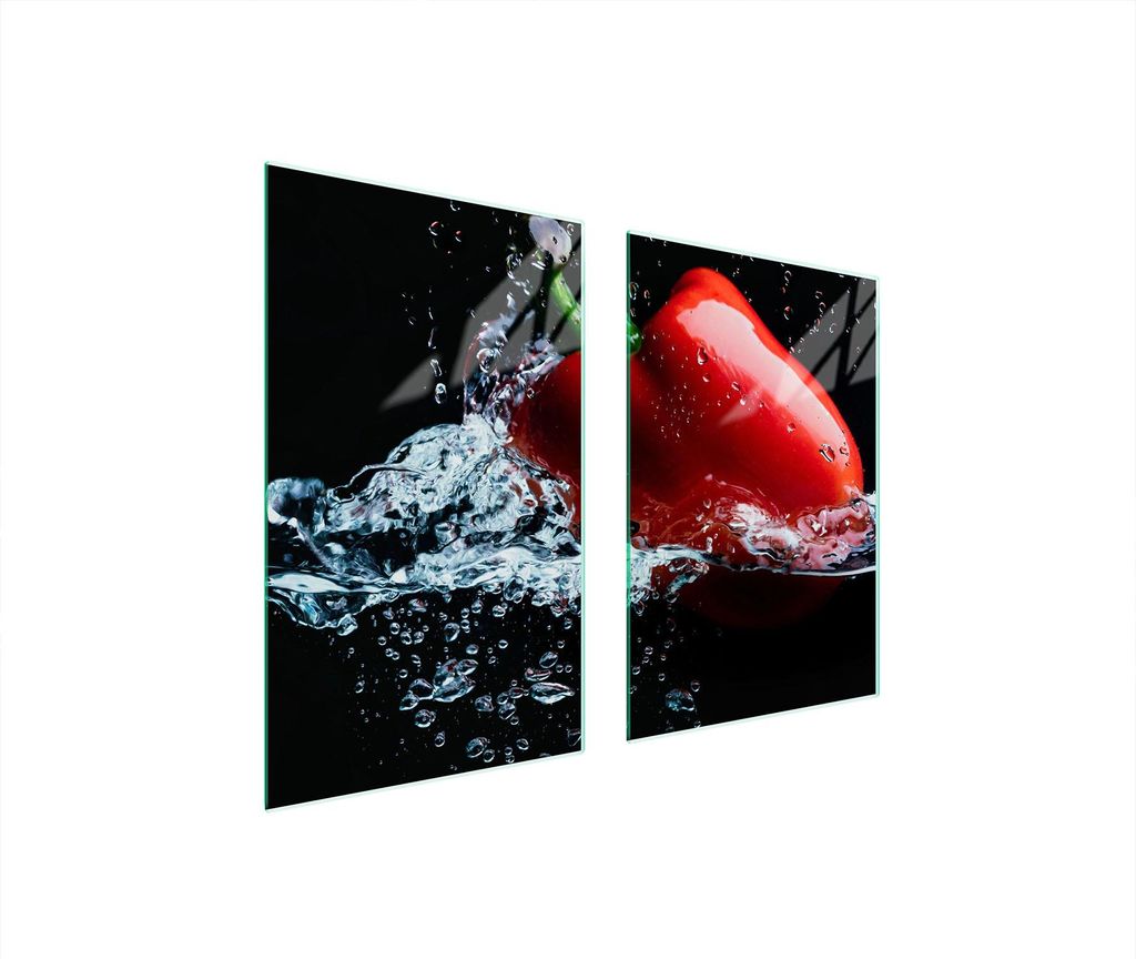 Glasschutzplatte Für Küche 65X52 Pepper