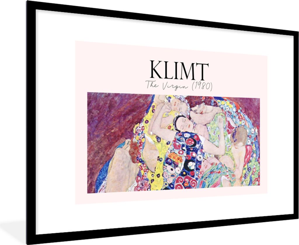 MuchoWow Gerahmtes Poster Kunst - Gustav Klimt - Alte Meister 90x60 cm - Poster mit Schwarzem Bilderrahmen Wandposter Rahmen Foto Bilder - Wandde...