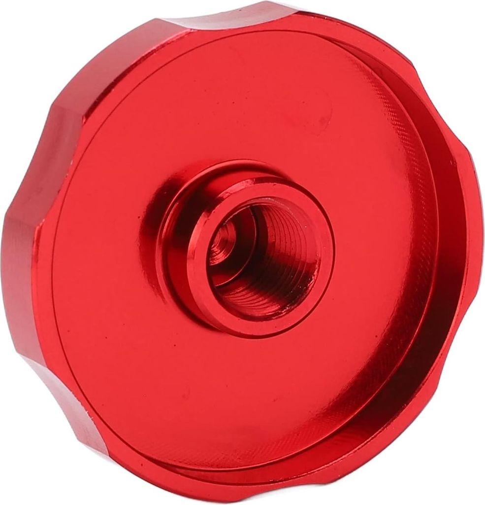 Vorderradgabel Luftkammerdeckel Fahrradfederung Gasventilkappe Aluminiumlegierung für Mountainbike (Rot)