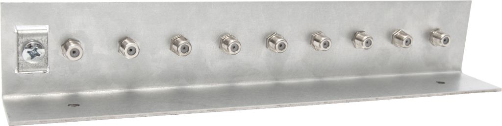 PremiumX SAT Erdungswinkel Erdungsblock einreihig 9-Fach Erdungsschiene