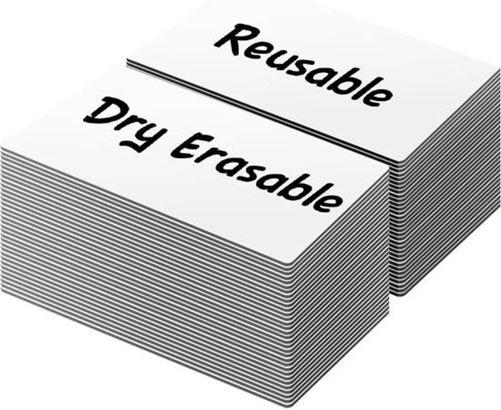 Étiquettes magnétiques blanches inscriptibles 5 x 10 cm - Lot de 50