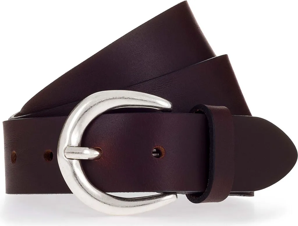 Regala Qualità: Cintura Mustang 35mm Pelle Marrone Scuro W85