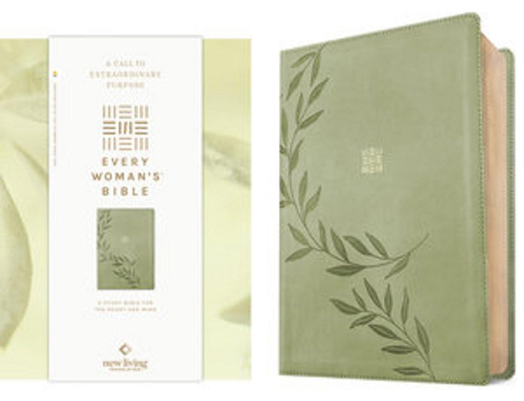 NLT Every Woman's Bible, Filament Enabled (LeatherLike, Olive Branch Green, Red Letter)