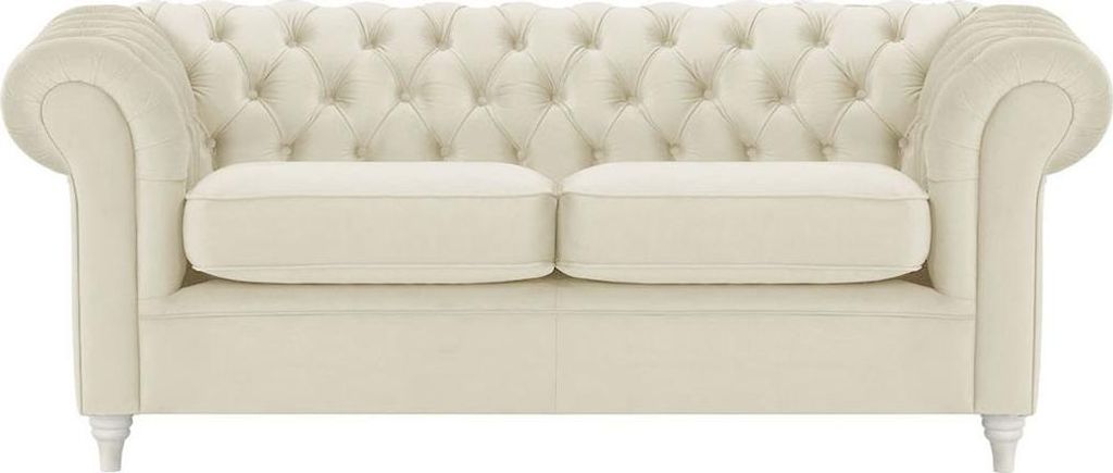 Dreisitzer-Sofa Chesterfield-Velluto 2-white