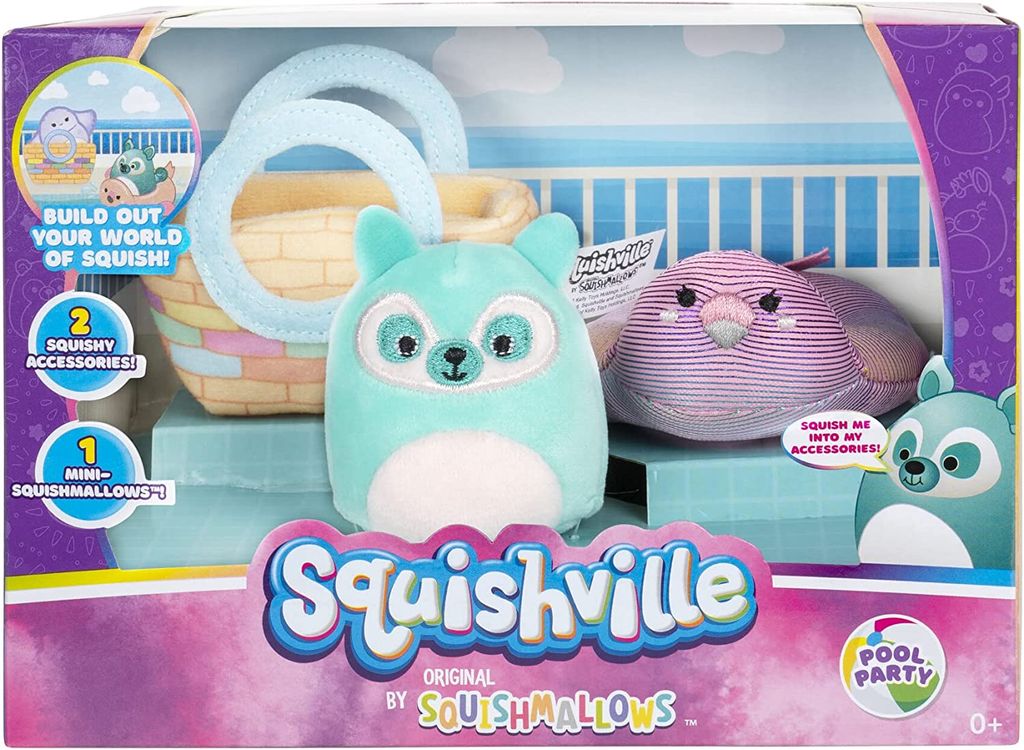 Jazwares SQM0204 - Squishville - Accessoires Set Pool Party