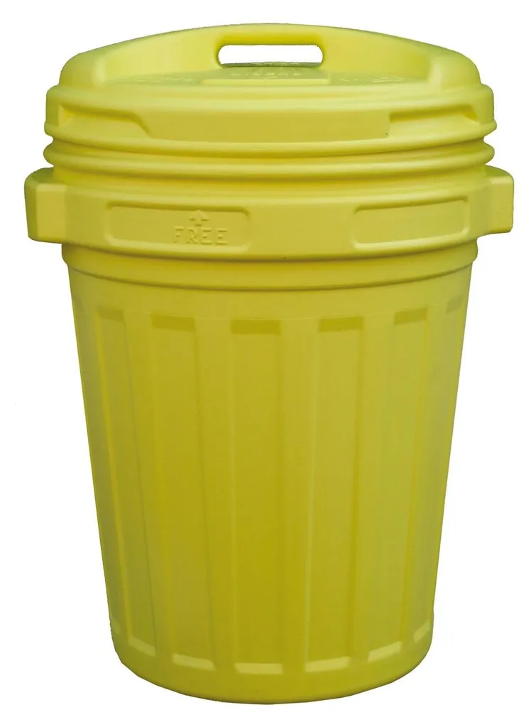 Seau hermétique 70 L jaune avec fermeture à vis haute protection