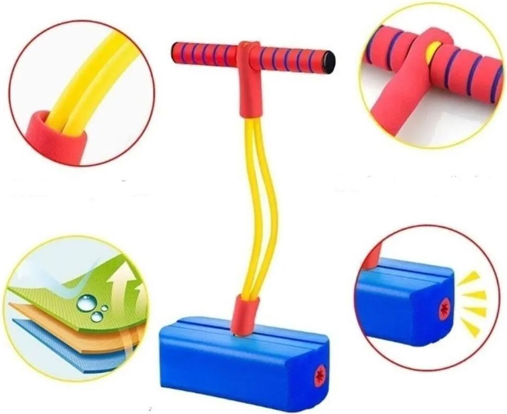 Kinder Hüpfstab Pogo Hopper Spielzeug aus Schaumstoff – Balance Trainer, Bewegungsspielzeug & Fitness Springspielzeug für drinnen & draußen