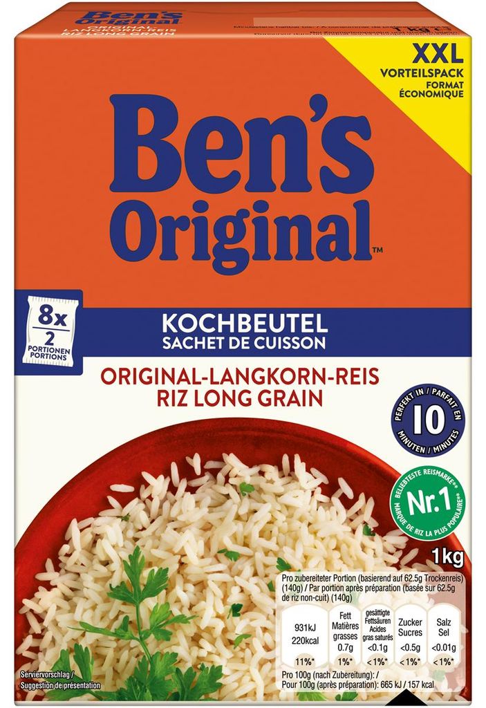 Bens Original Riso a chicco lungo 10 minuti pratico Immagine del prodotto 