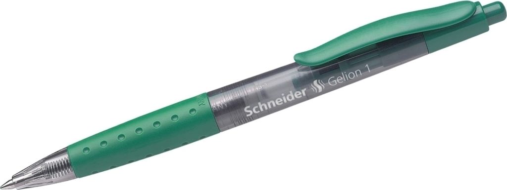 Schneider Gelion+ Gelschreiber grün/schwarz - transparent 0,4 mm, Schreibfarbe: grün, 10 St.