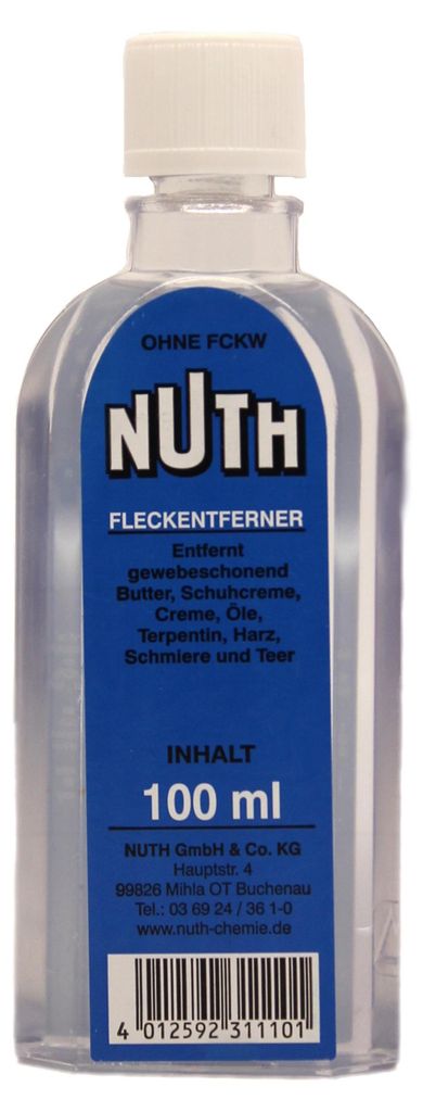 Nuth Fleckenentferner - 100ml Fleckenwasser Butter Fett Öl Produktbild 