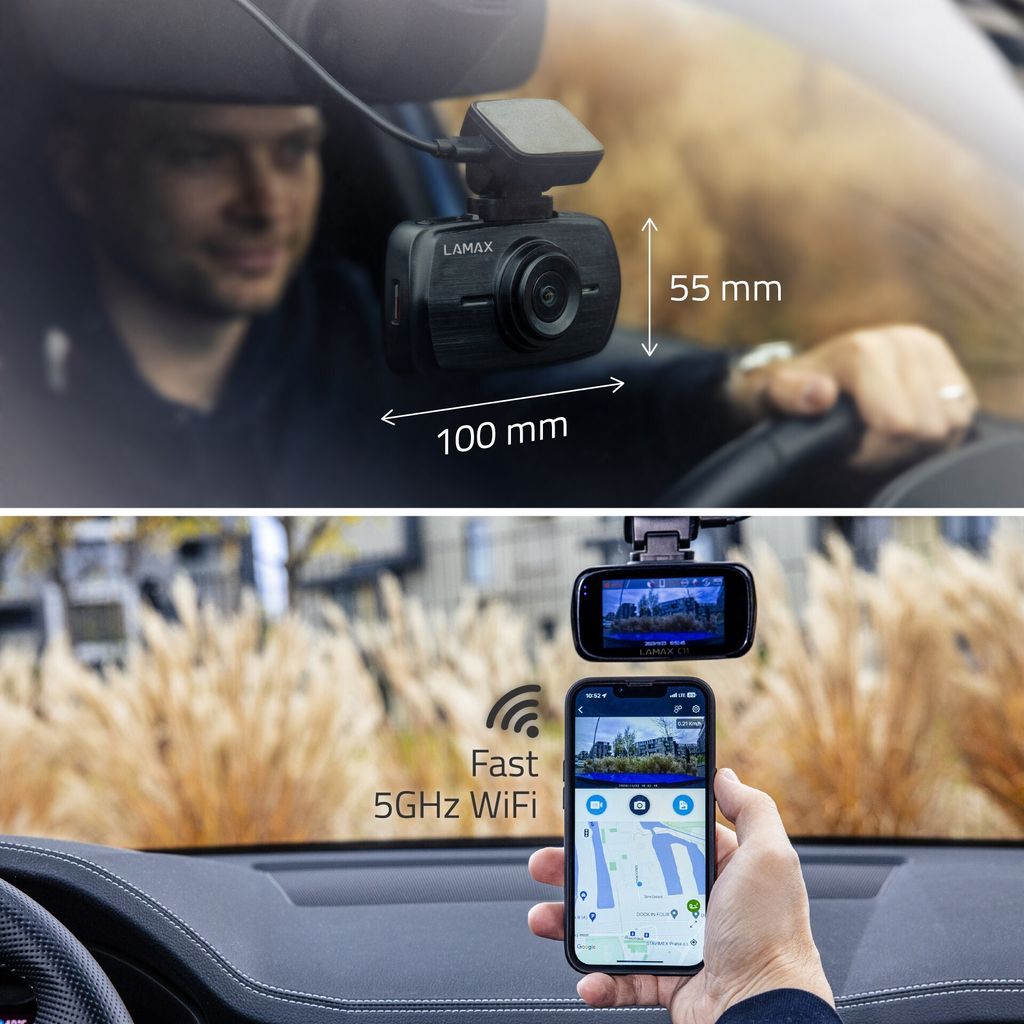 LAMAX C11 GPS 4K, kamera do auta 4K/30fps, GPS, WiFi 5 GHz, Obrázok produktu 4