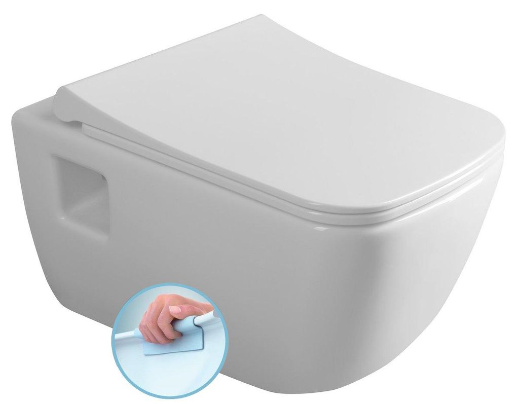 Bruckner WALTER Hänge-WC, Rimless, 37x52,5cm, weiß