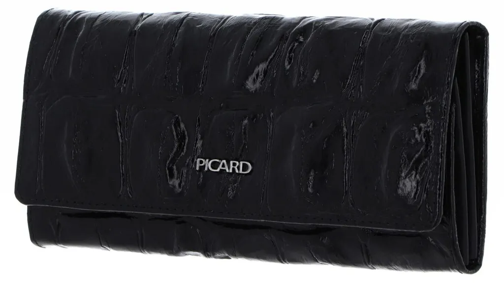 PICARD Key Largo 1 Portefeuille Long en Cuir Noir - Élégance Intemporelle