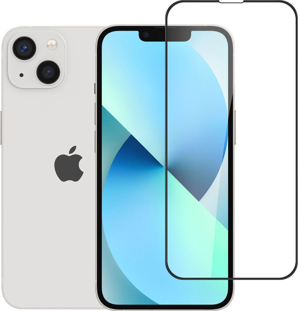 box of 10 - UNIQ Accessory iPhone 14 10D Full Coverage Tempered Glass - Black Edge
