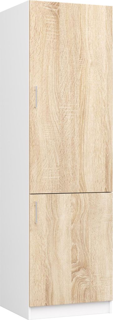 Akord Kleiderschrank Lima Weiß/Sonoma Eiche 60X55X205 Cm