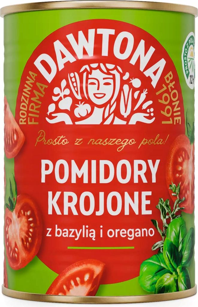 Dawtona Paradajky s bylinkami 400 g v konzervách Obrázok produktu 