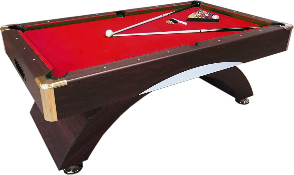 Billardtisch 8 ft Billard Billard-Spiel Messung 220 x 110 cm rot