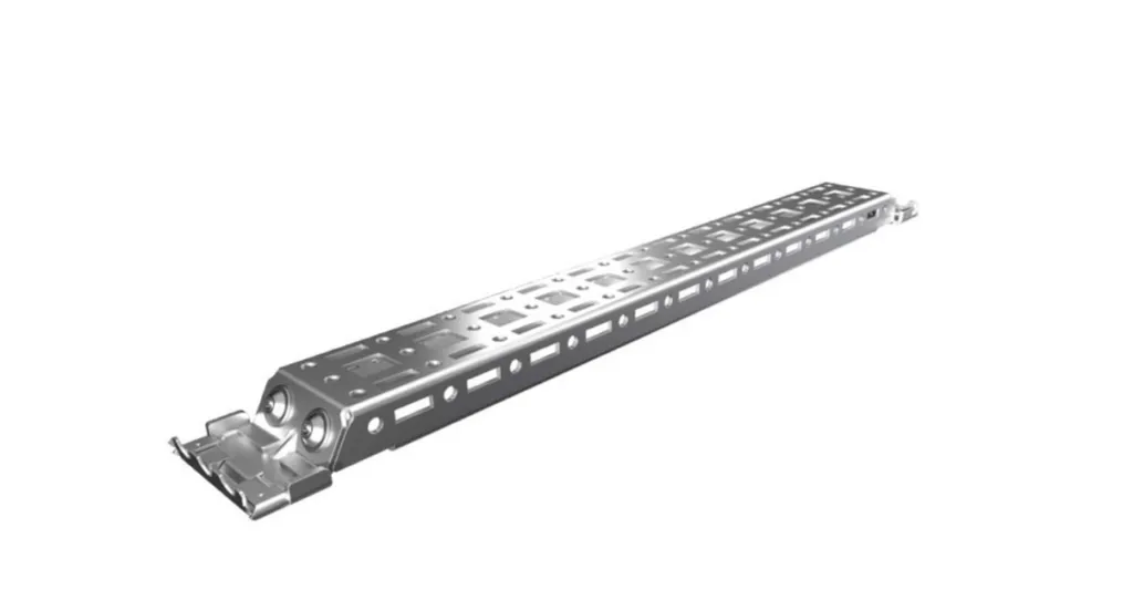 Rail de Montage Intérieur Rittal AX 2394.400 en Acier Zingué VE4