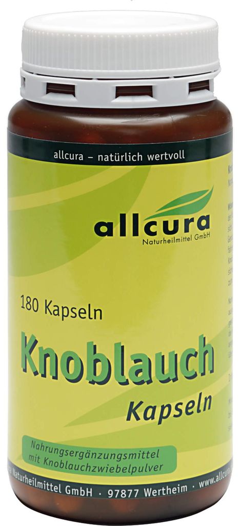 allcura Knoblauch Kapseln, 180 St. Kapseln Produktbild 