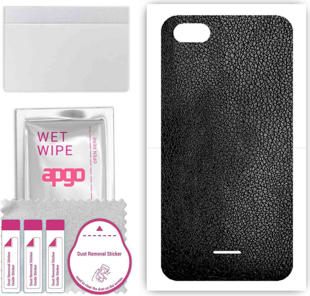 apgo Rückseite Schutzfolie, Skin, kompatibel mit Xiaomi Redmi 6A, Hinten Displayschutzfolie aus Vinylfolie, kratzfest, einfache Montage - Schwarze...