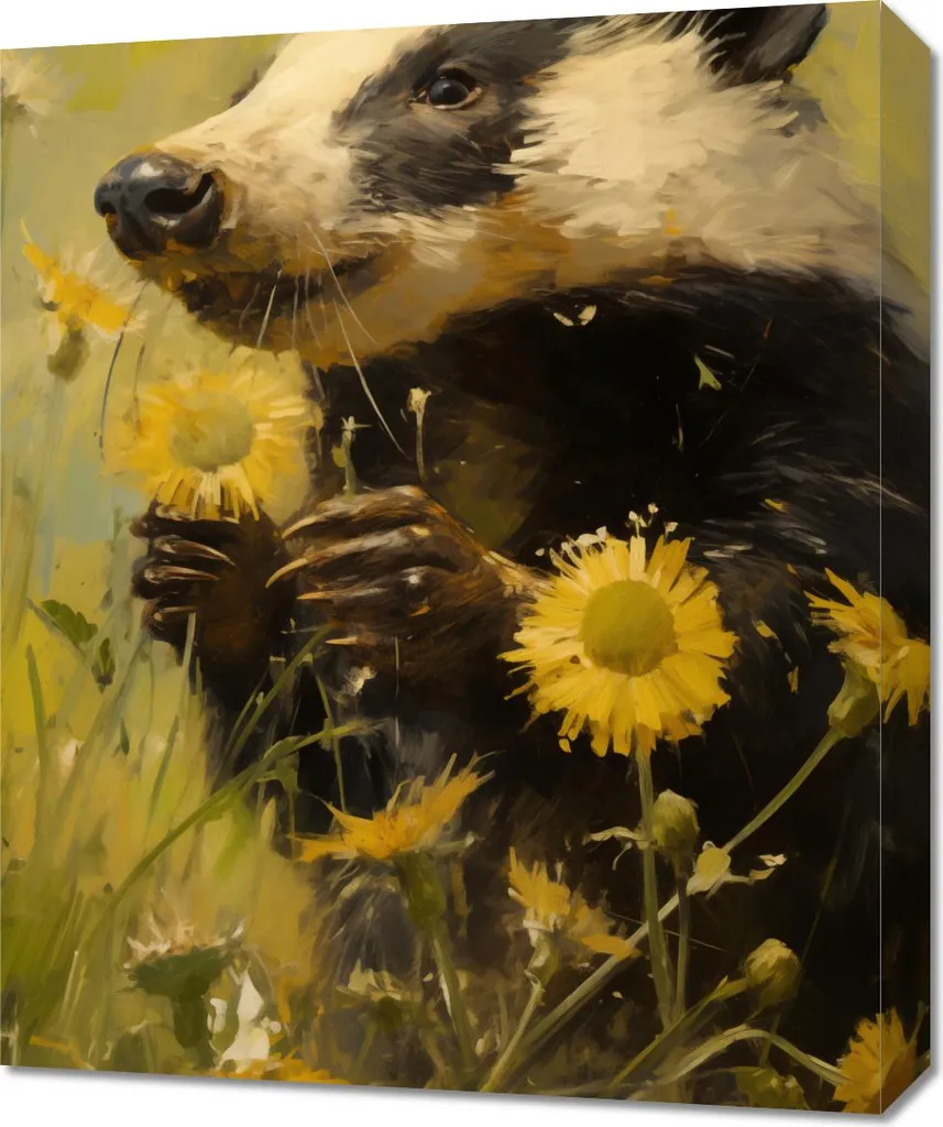 Quadro Prato negli occhi del tasso 50x60 | Decorazione Parete Moderna