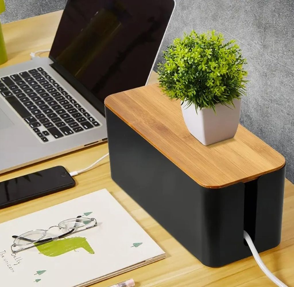 Káblový manažment BLACK BOX+WOOD (30x11x11cm) Obrázok produktu 7