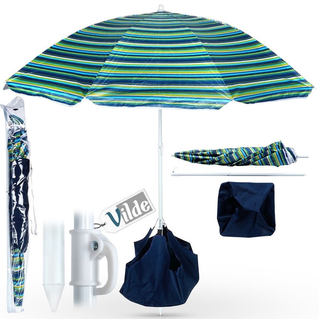 Vilde Parasol Parasol de jardin Parasol de plage avec Image du produit 