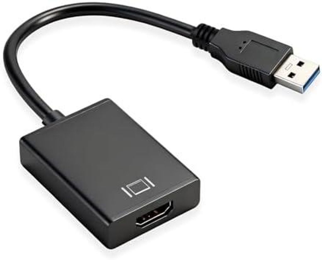 USB HDMI Adapter 1080p Full HD, USB auf HDMI Kabel für PC & Laptop, Adapter für Dual Monitor, Erweiterung & Spiegeln, kompatibel mit Windows 11/1...