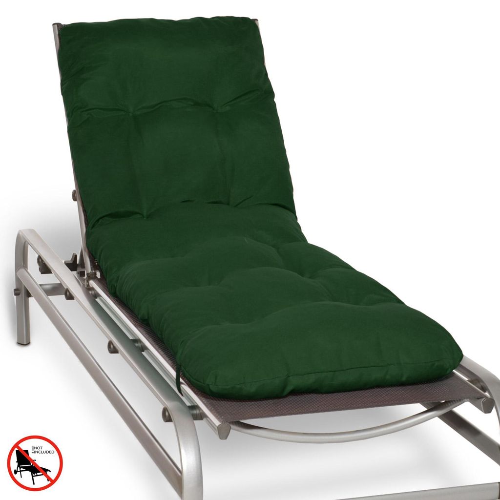 Beautissu Auflage Sonnenliege Deckchair Flair RL, 190x60x8 cm, Dunkelgrün