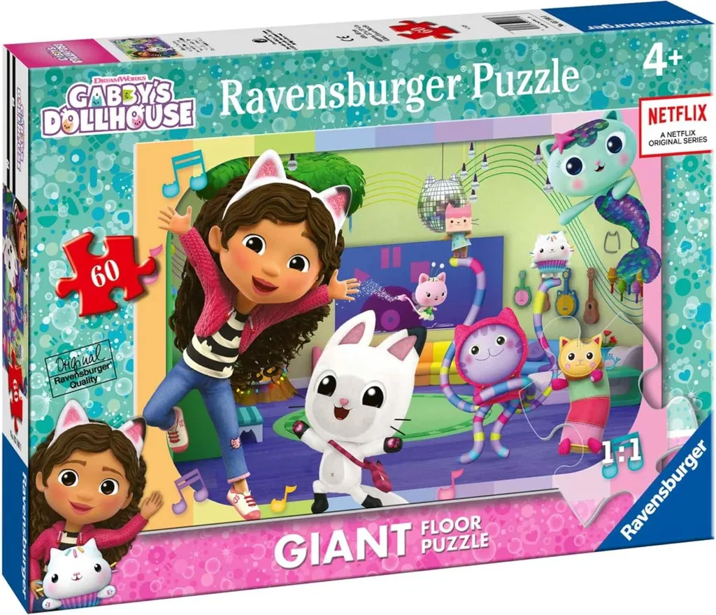 Puzzle Géant 60 Pièces La Maison du Chat de Gabi - Couleurs Éclatantes