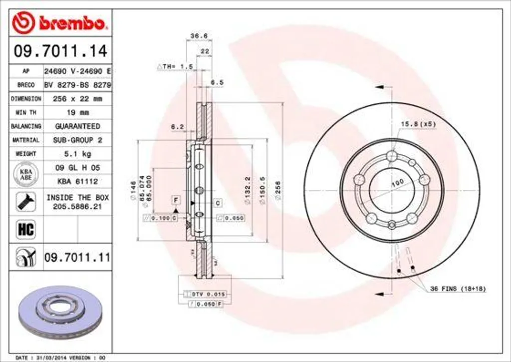 Disque de frein pour Volkswagen Golf 4 et Polo 6R idéal trajet urbain