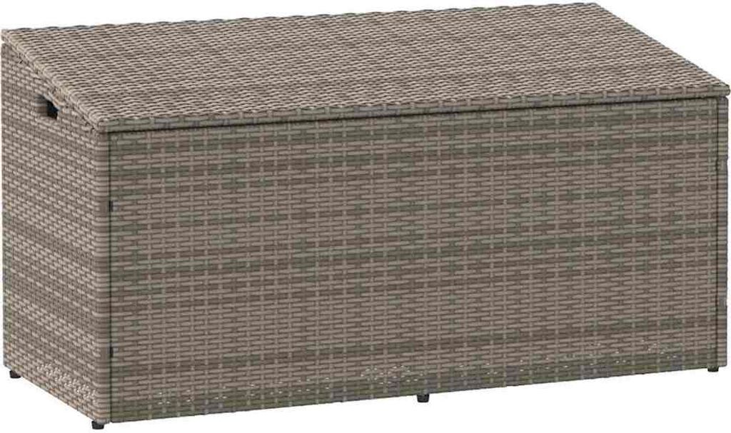 Garten-Aufbewahrungsbox Grau 110 x 50 x 58 cm Poly Rattan