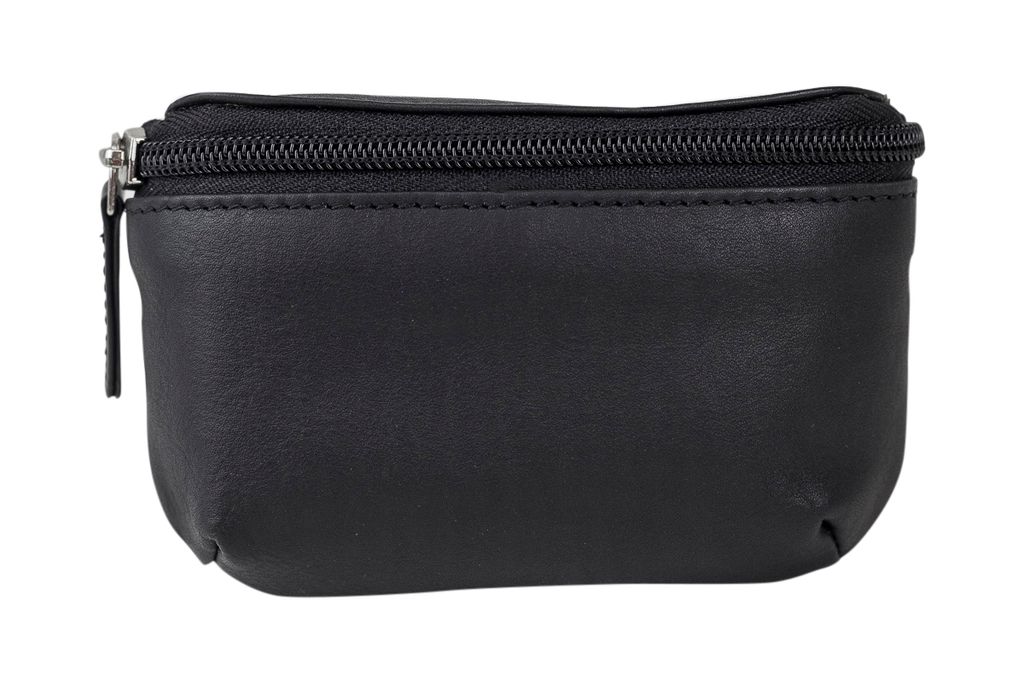 LEAS Kleine Gürtelbörse Echt-Leder, schwarz Travel-Line Produktbild 