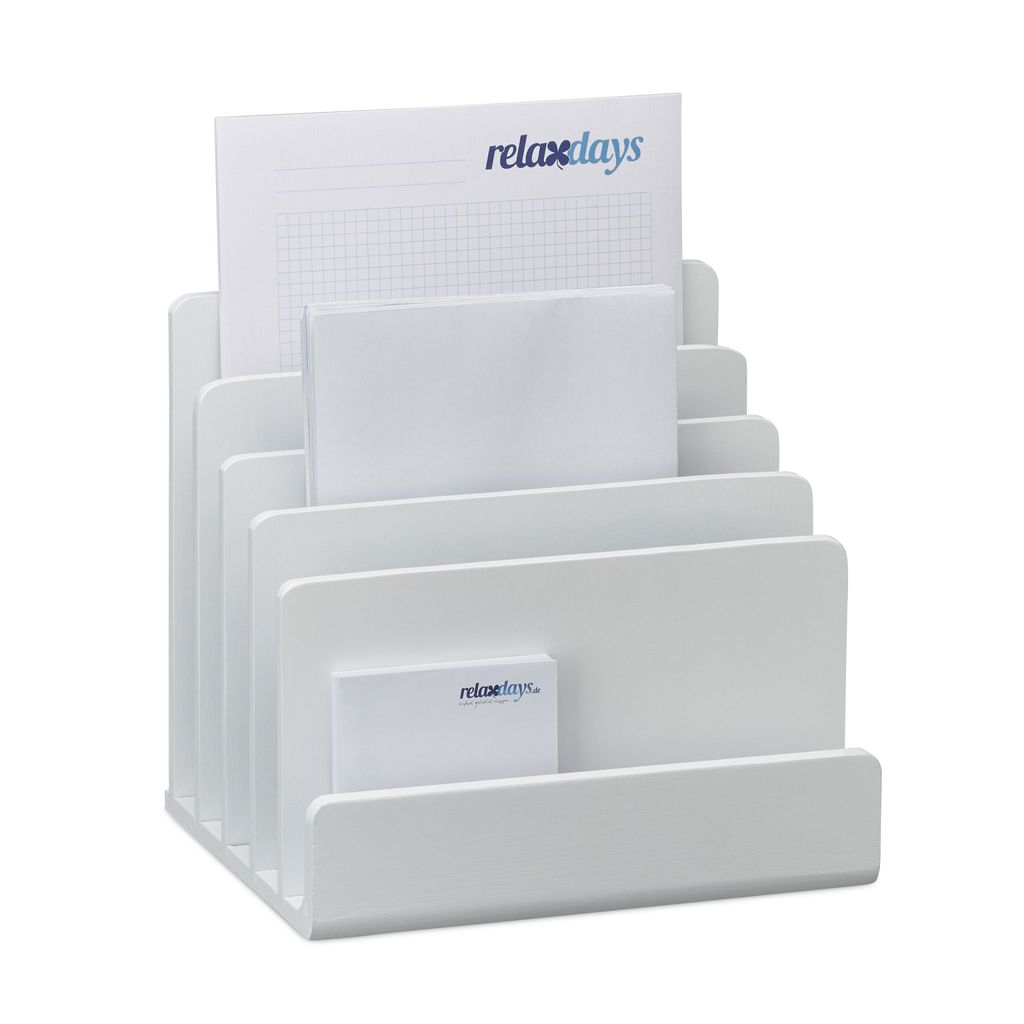 relaxdays Dokumentenhalter Bambus