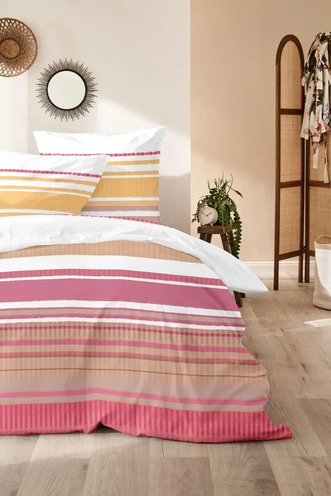 Parure de lit Percale Summer Stripe H.G. Hahn - Coton Peigné Qualité