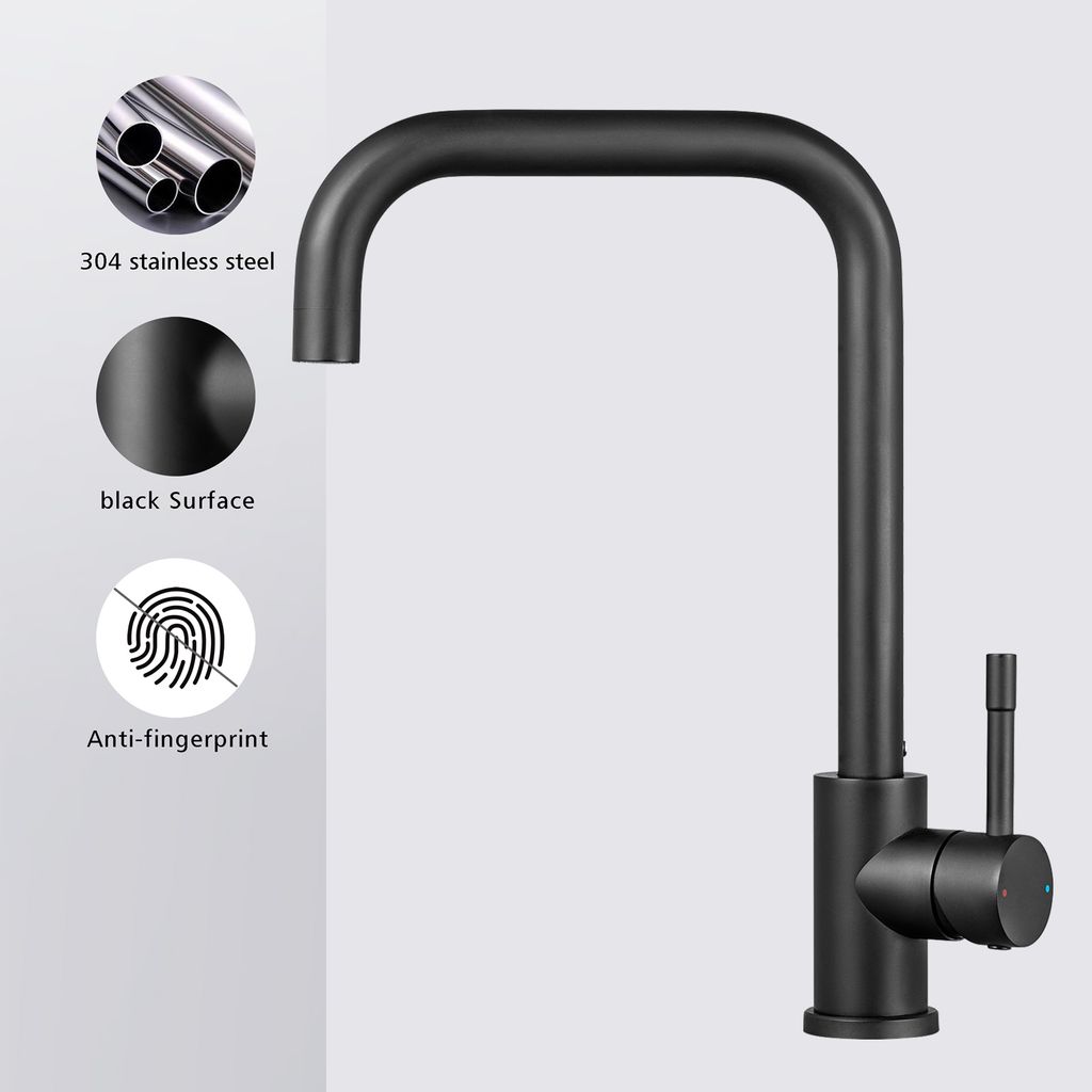 360 ° drehbarer Hochdruck-Küchenarmatur, Spülen-Garten-Wasserhahn, Küchen-Spülen-Wasserhahn
