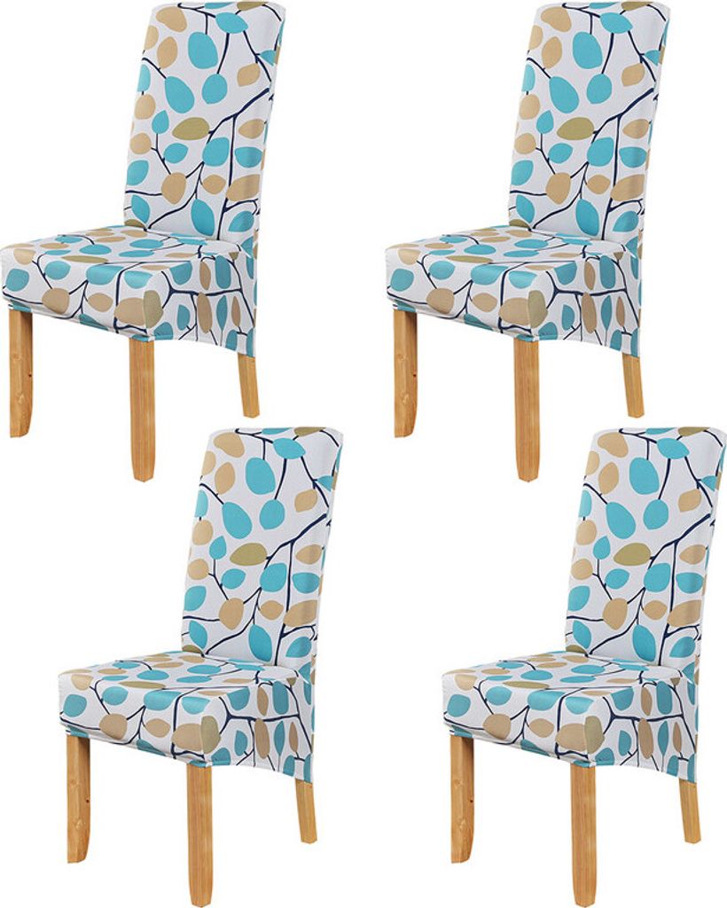 Stretch Stuhlhusse 4 pcs, Parsons Stuhl Slipcover-Stuhlbezüge für Speisesaal, Verlässt